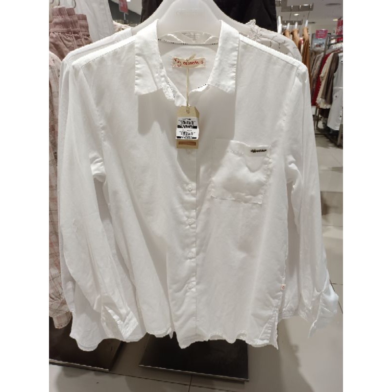 Kemeja putih lengan panjang wanita dewasa - kemeja corniche terbaru S-XL