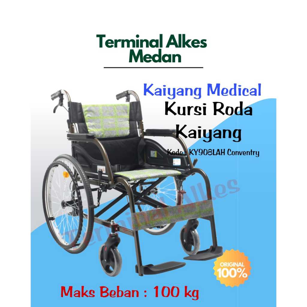 Kursi Roda Lipat Traveling Portable Ringan Kuat - KAIYANG Conventry