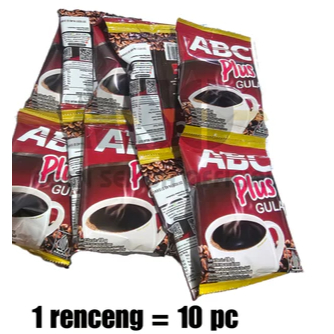 

kopi ABC kopi + gula 1 renceng isi 10