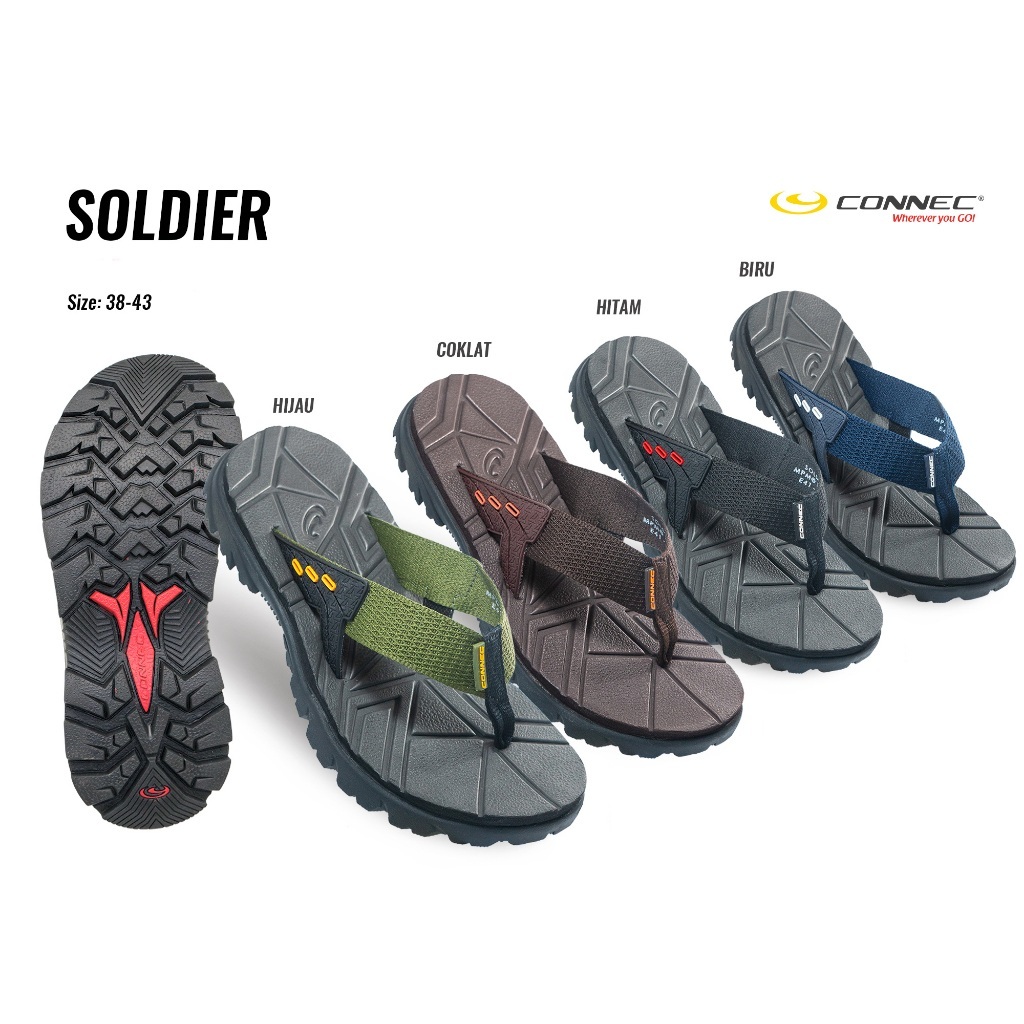 Sandal Connec SOLDIER Sandal Jepit Dewasa