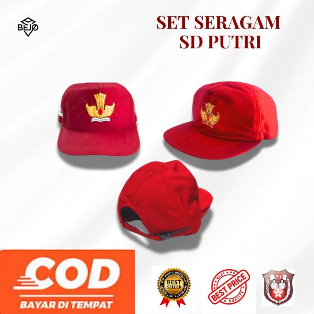 Topi SD | Topi Sekolah Dasar Merah | Topi SD Merah