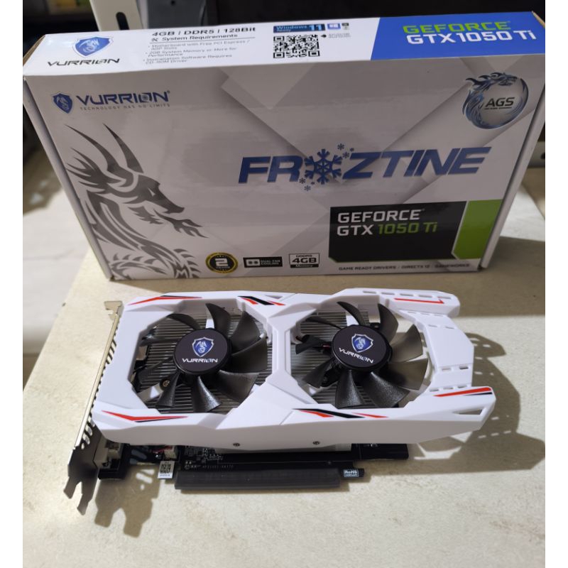 VGA Vurrion GeForce GTX1050TI White 4GB GDDR5 128Bit - VGA Card Vurrion GTX 1050 TI