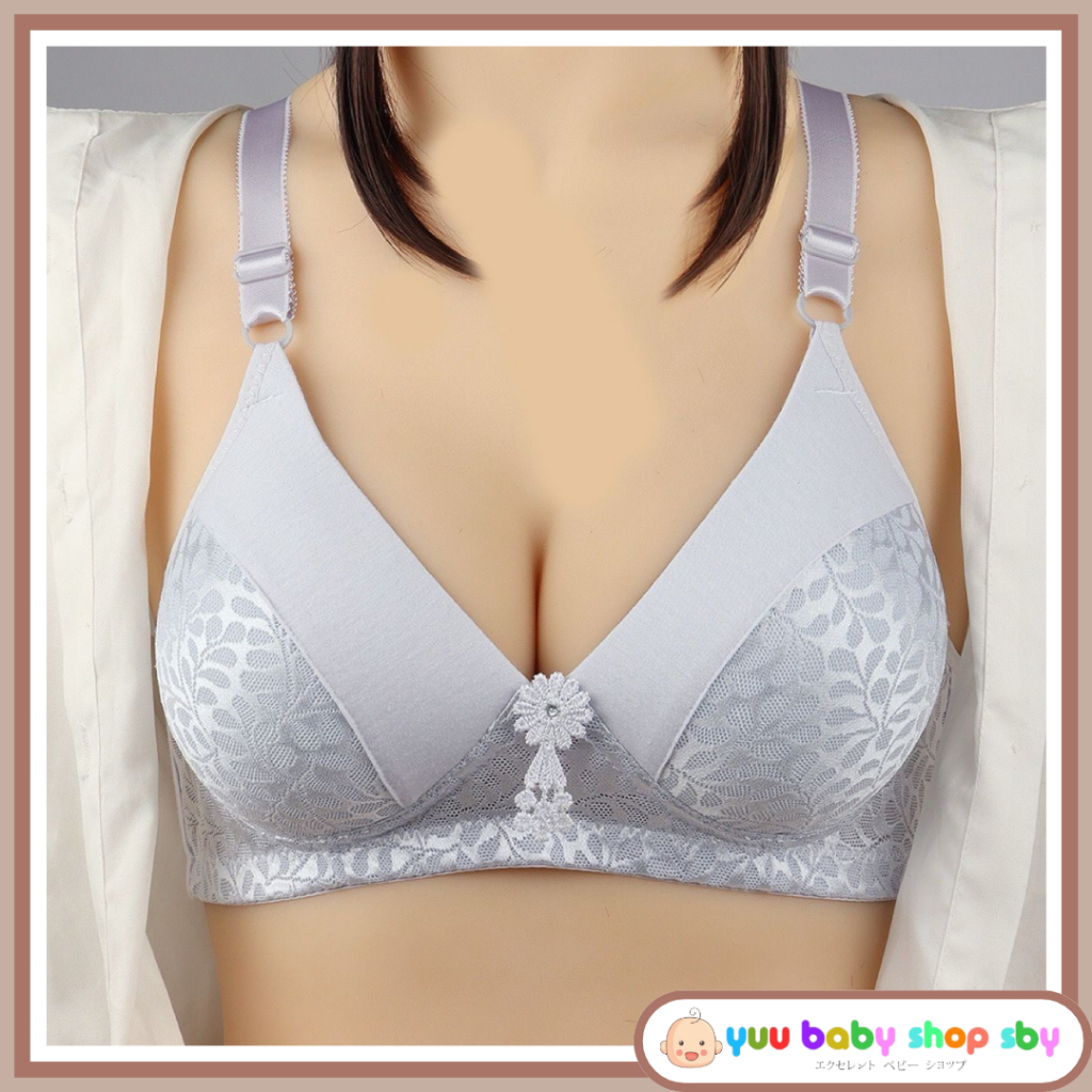 PROMO YBSS BH Perempuan Big Size Tanpa Kawat Bra Wanita Jumbo Pakaian Dalam Dewasa Sexy Pakai