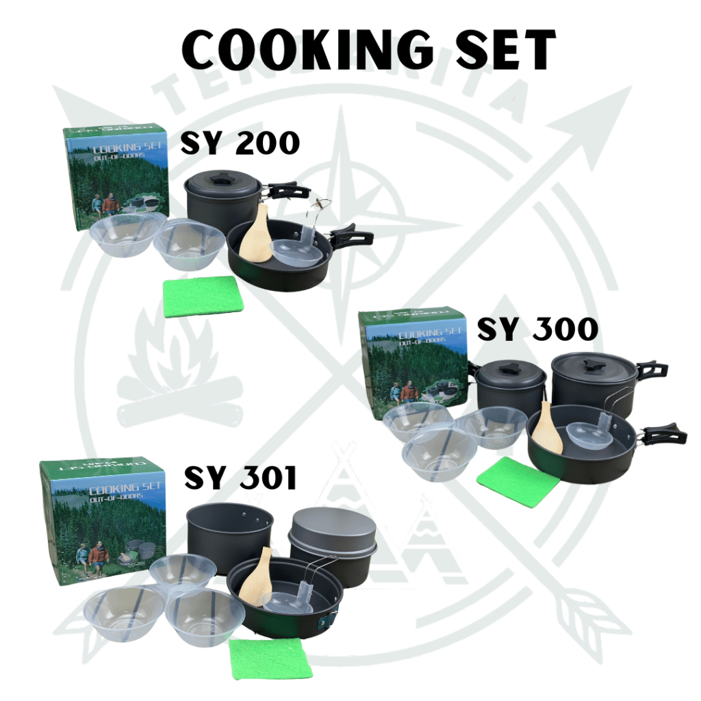 -COOKING SET SY 200 SY 300 SY 301 | ALAT MASAK SET | NESTING | NESTING CAMPING | COOKING SET CAMPING