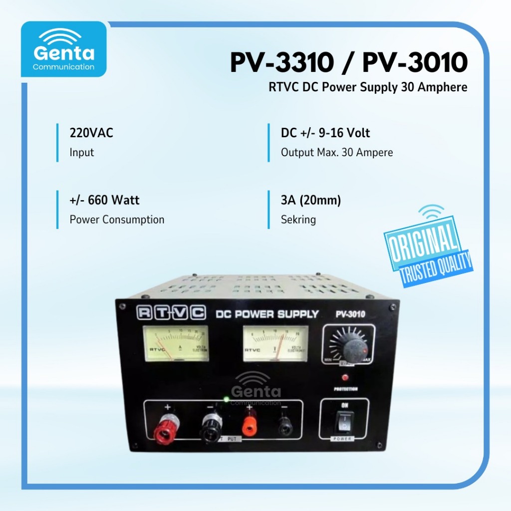 RTVC DC POWER SUPPLY 30A / RTVC 30 A / PV-3310 PV-3010 PV 3310 PV 3010 / RTVC 30 AMPERE GARANSI BARU