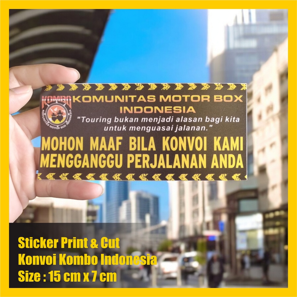 Stiker Konvoi Kombo Indonesia stiker print & cut Motor touring sign tanda