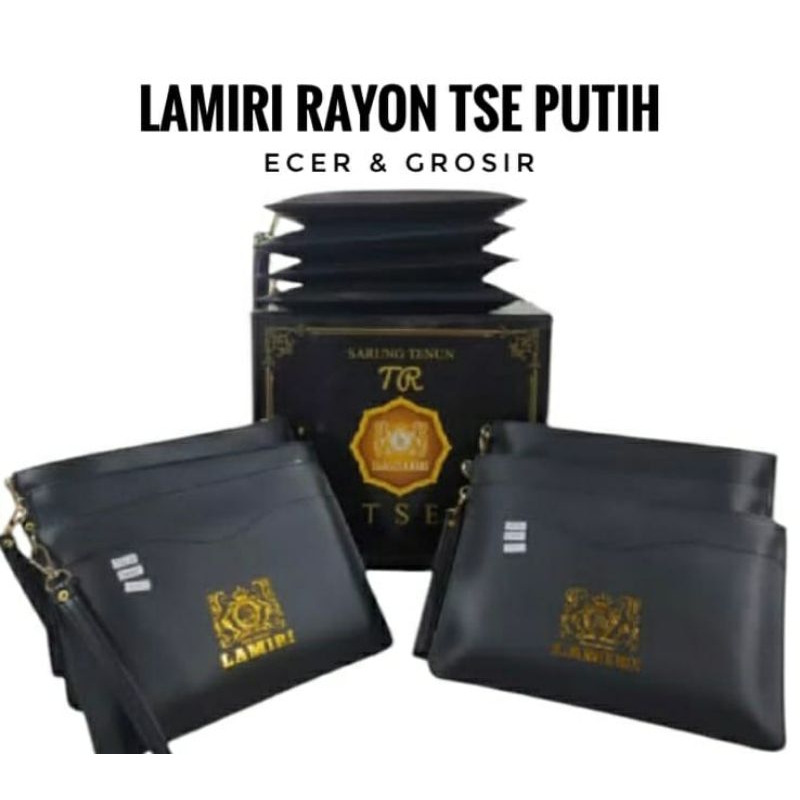 Sarung Lamiri Rayon TSE Putih Ecer Grosir SN
