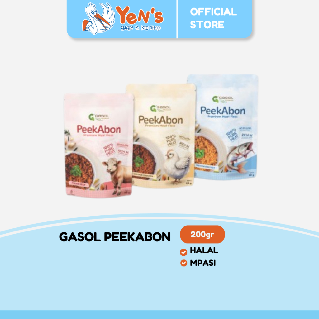 

GASOL PeekAbon Sapi, Ayam, dan Ikan - Abon Premium 45gr (1PCS)