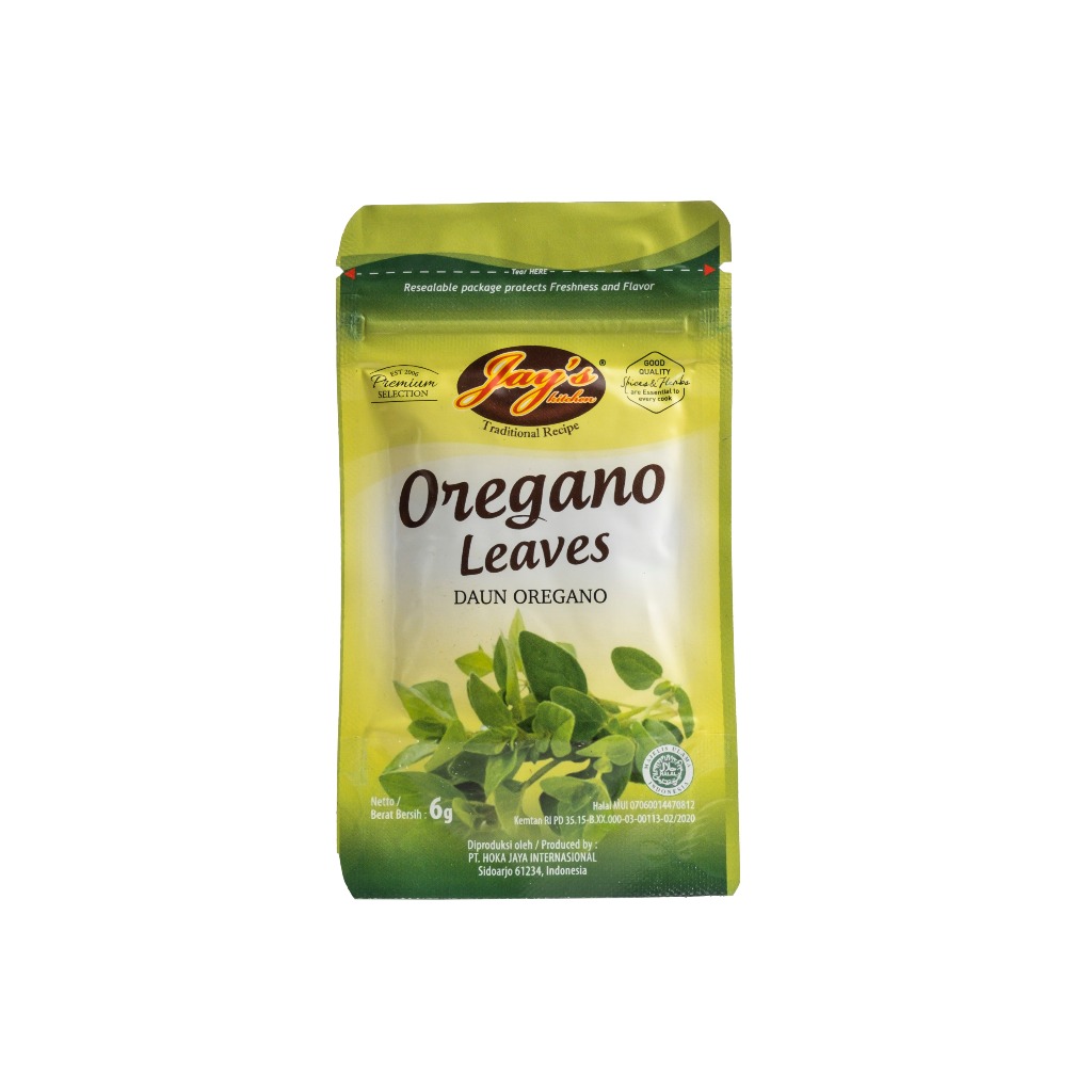 

Jay's Kitchen Oregano Leaves Zipper 6 GR