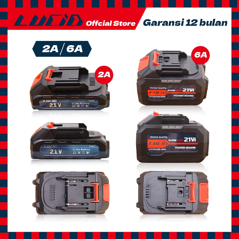 LUCID 8.0AH/6.0AH/2.0AH Lithium-ion Battery EVE Baterai Lucid powertools rechargeable Battery
