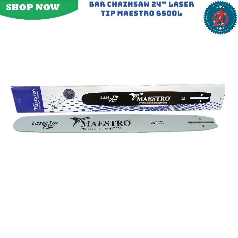 Bar Chainsaw 24 Inch Laser Tip Maestro 6500L / Bar Mesin Gergaji Kayu Chainsaw 24 Inch Maestro