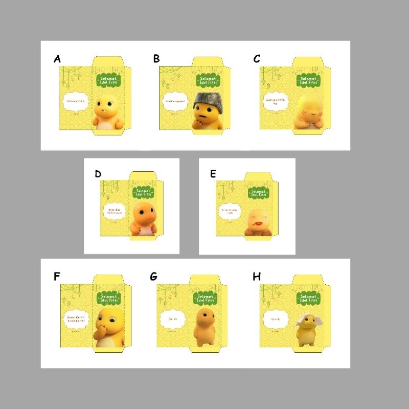 

Amplop dino kuning | Amplop lebaran| Amplop lebaran unik