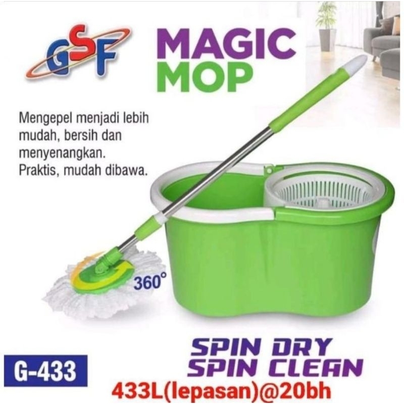 GSF pel lantai magic mop pel mop G-433 (plastik)