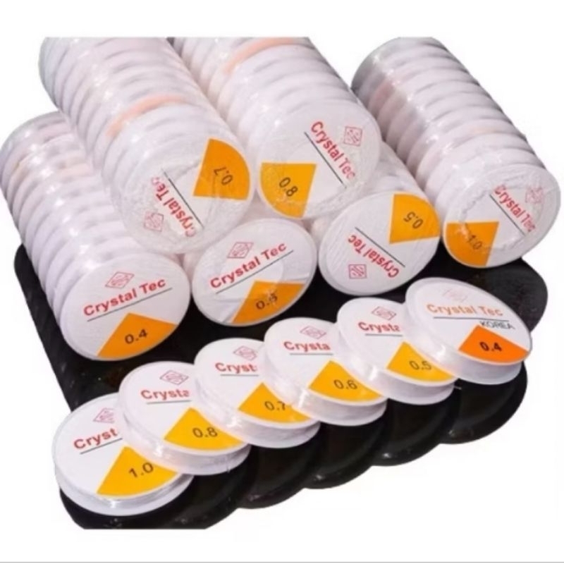Tali Gelang Senar Elastis Nylon Elastis Tebal Ukuran 0.4/ 0.5/ 0.6/ 0.7/ 0.8/ 1 mm per 1 Roll