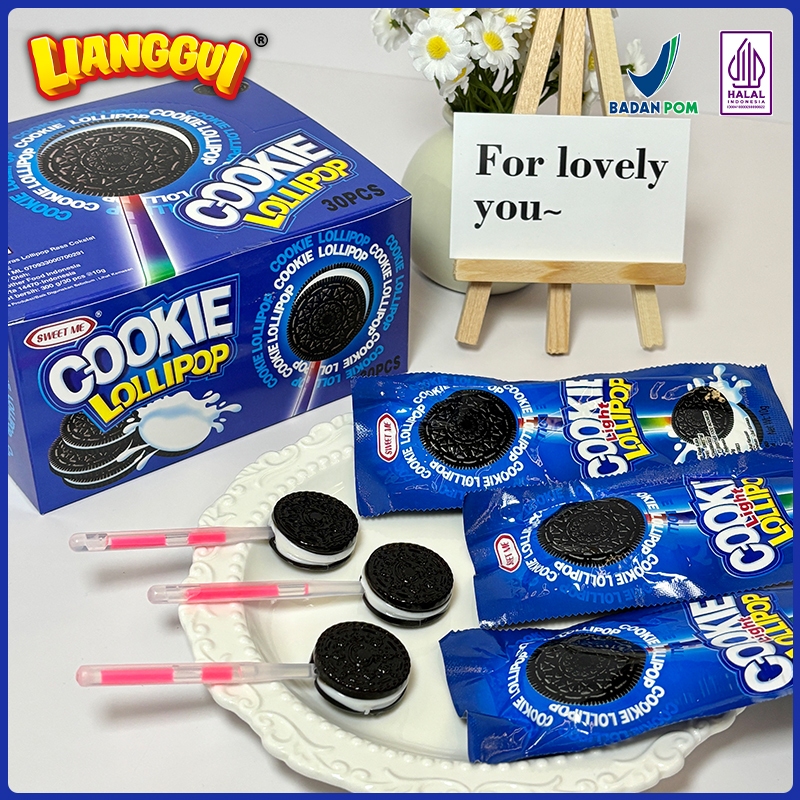 

[HALAL] LIANGGUI Lollypop Candy CLASSIC MILK COOKIE 10g/pcs Eid Biskuit Cemilan sore Cemilan yang mengenyangkan