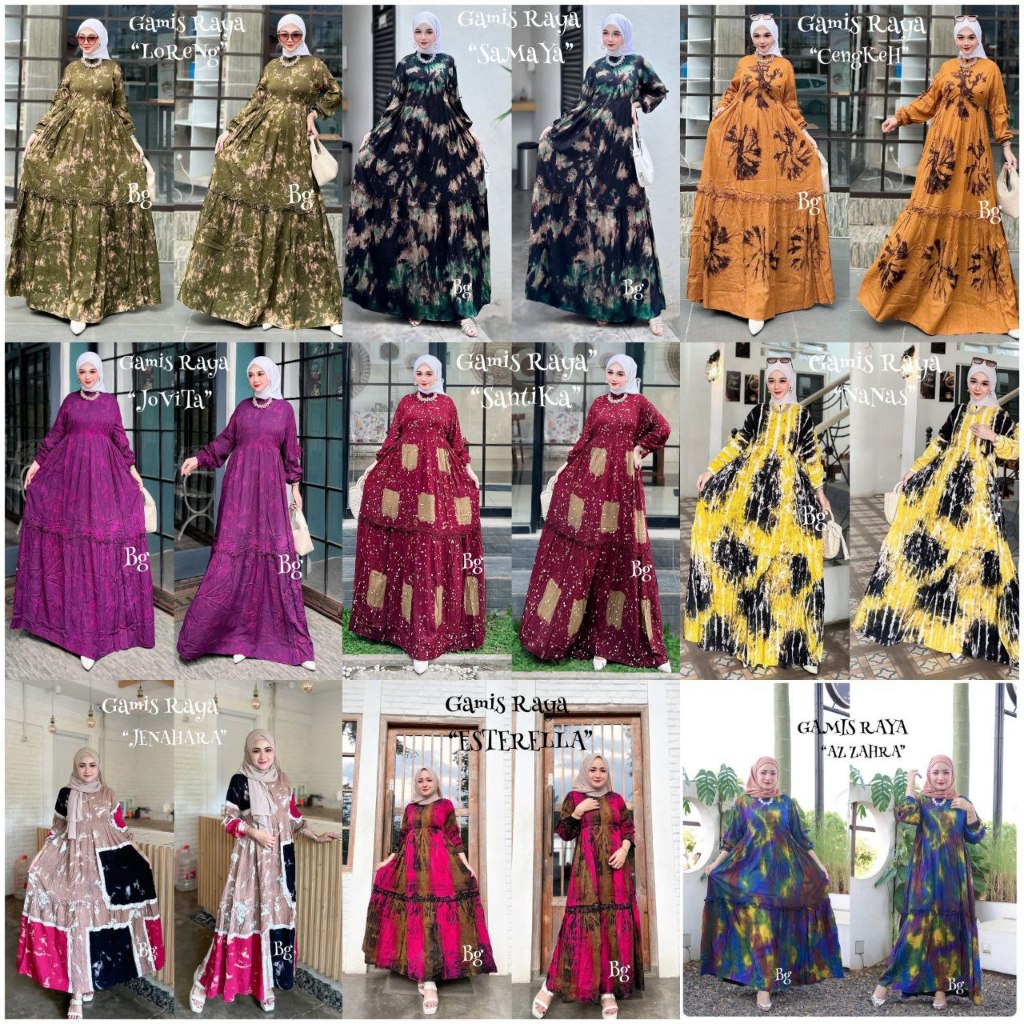 BG ORI RAYA NEW COLLECTION "READY" GAMIS RAYA TWILL ORI SIZE " S M L XL " | GAMIS TWILL ABSTRAK | TW