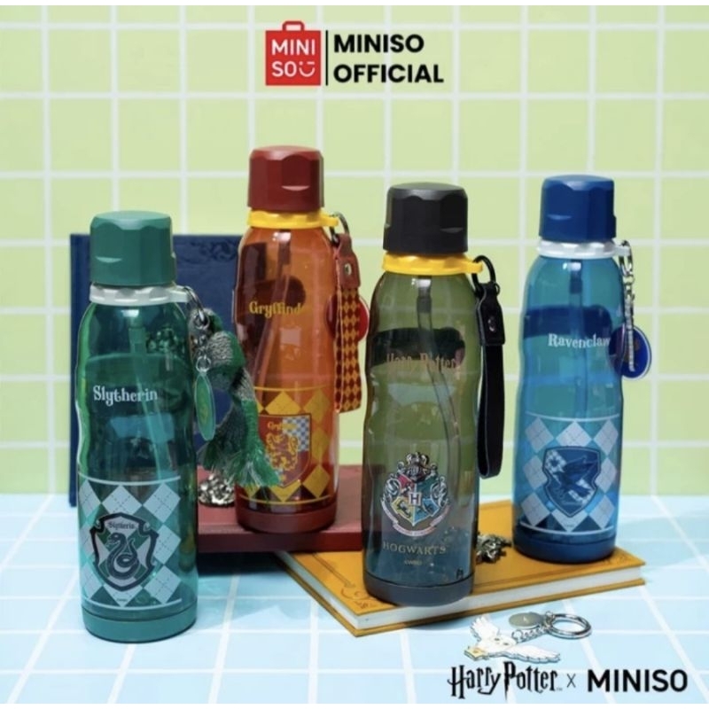 Miniso Botol Plastik Harry Potter 750ml - Harry Potter Plastic Bottle With Straw 750ml