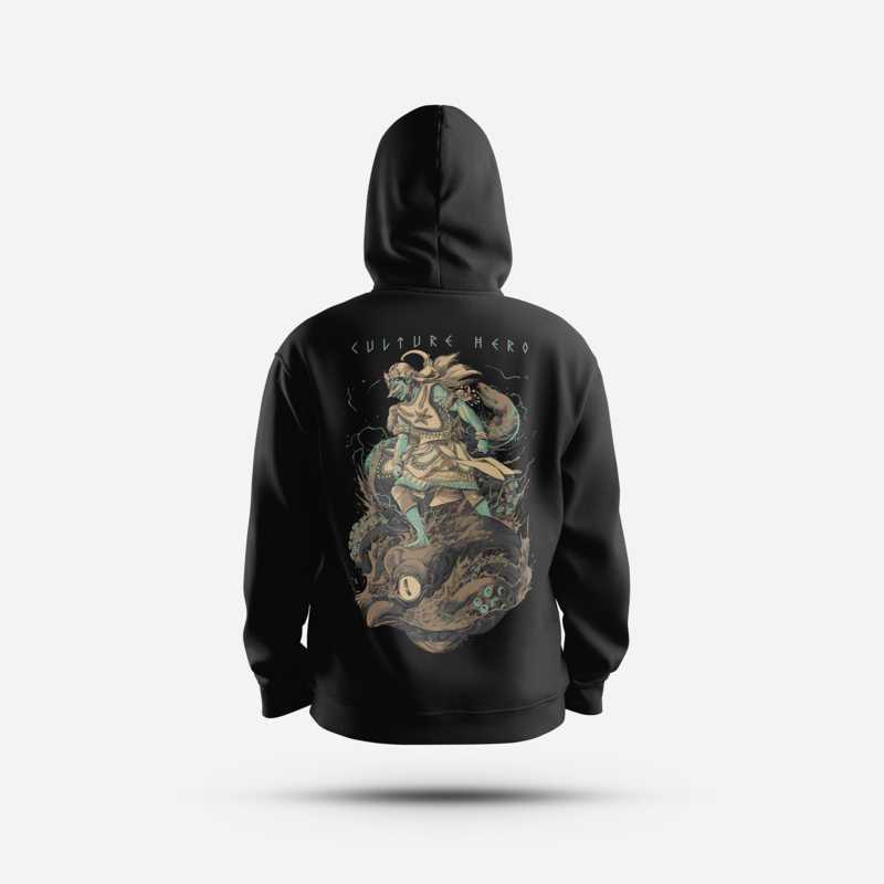 Hoodie CULTURE HERO ANTASENA Wayang Klassik Jawa Pria Budaya Garang Timeless Fleece Authentic Kaos D