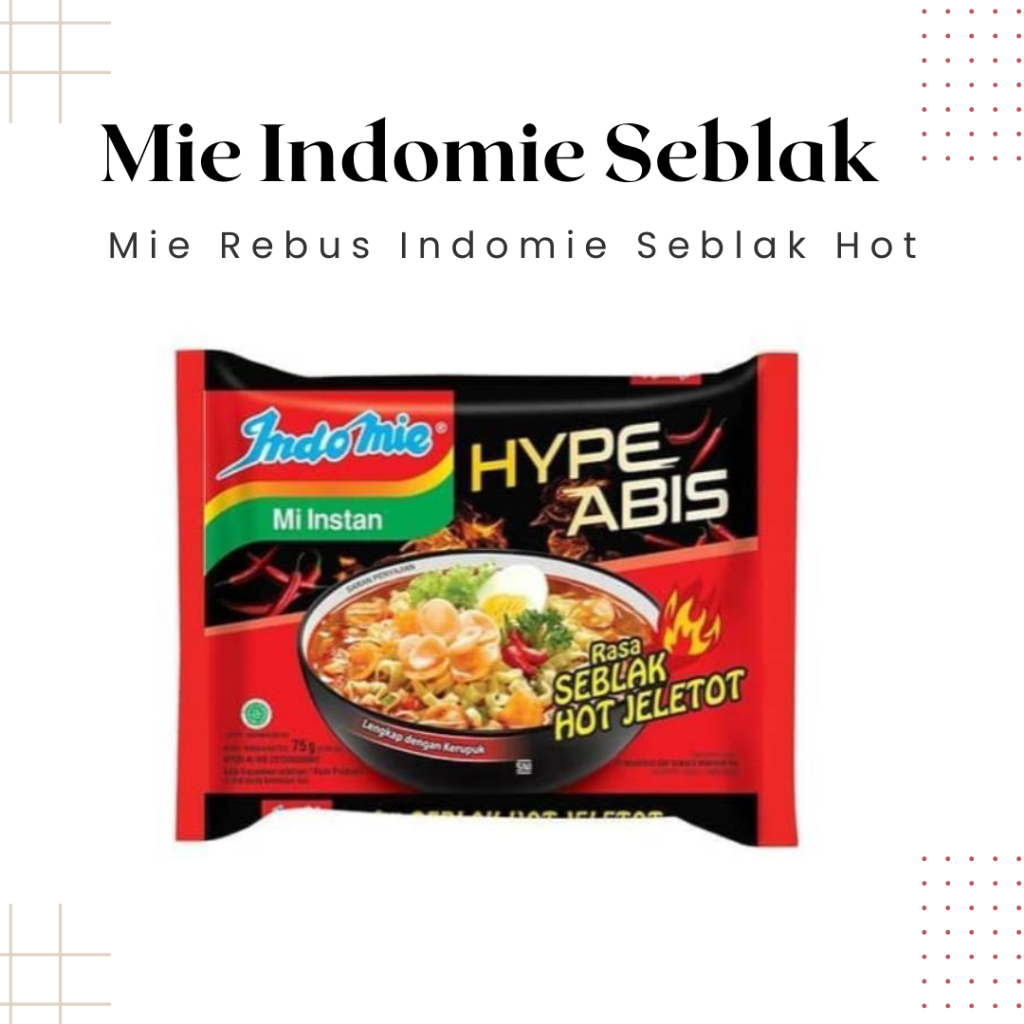 

Mie Indomie Seblak Hot Jeletot