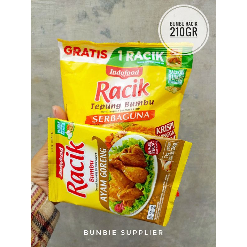 

Indofood RACIK Tepung Bumbu Serbaguna 210Gr / Tepung Bumbu Ayam Krispi 210Gr / Tepung Bumbu Bakwan 210Gr