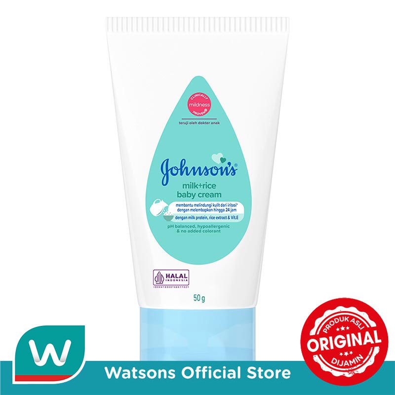 Johnsons Milk+Rice Baby Cream 50g