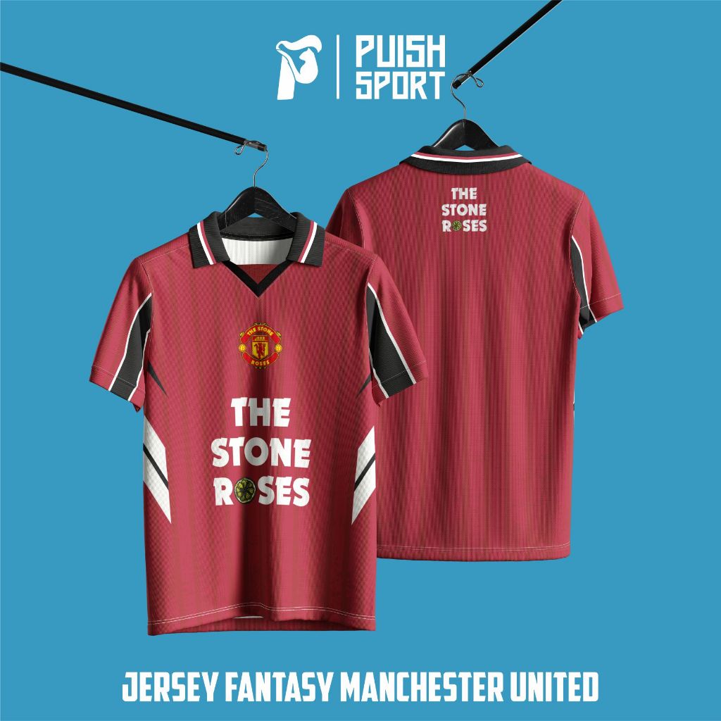 Puish Jersey Fantasy Manchester United Logo Bordir / Kaos MU / Koas Manchester United / Jersey Fanta