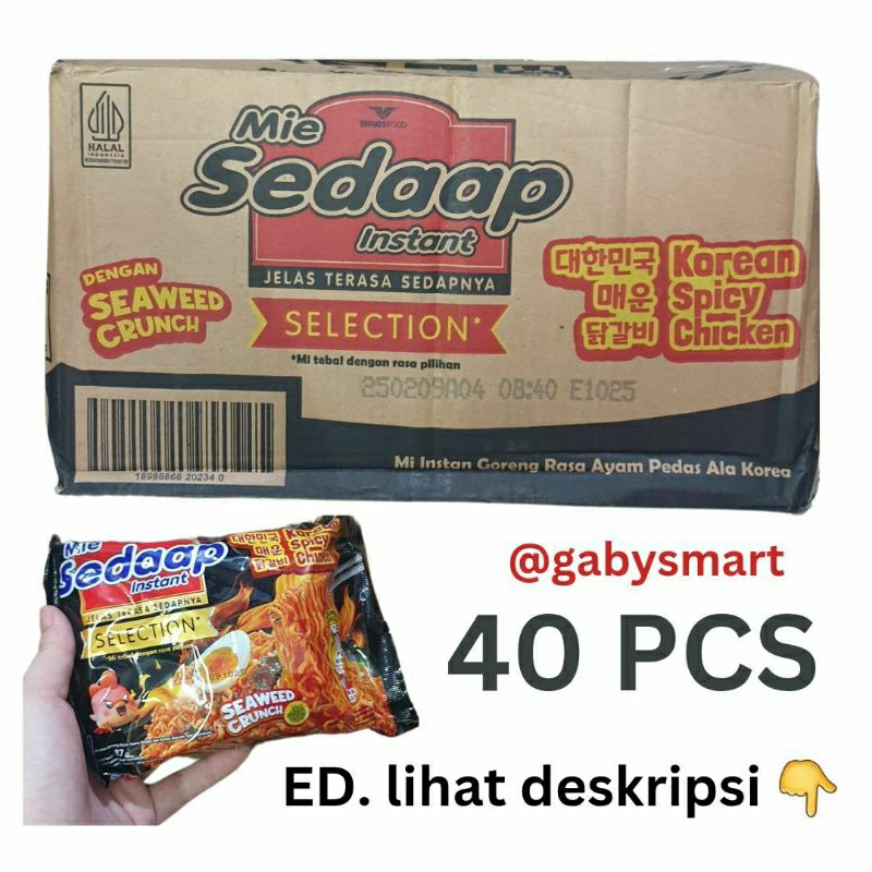 

SEDAAP KOREAN SPICY 1 KARTON 40 PCS. HARGA TERMURAH! PROMOO!