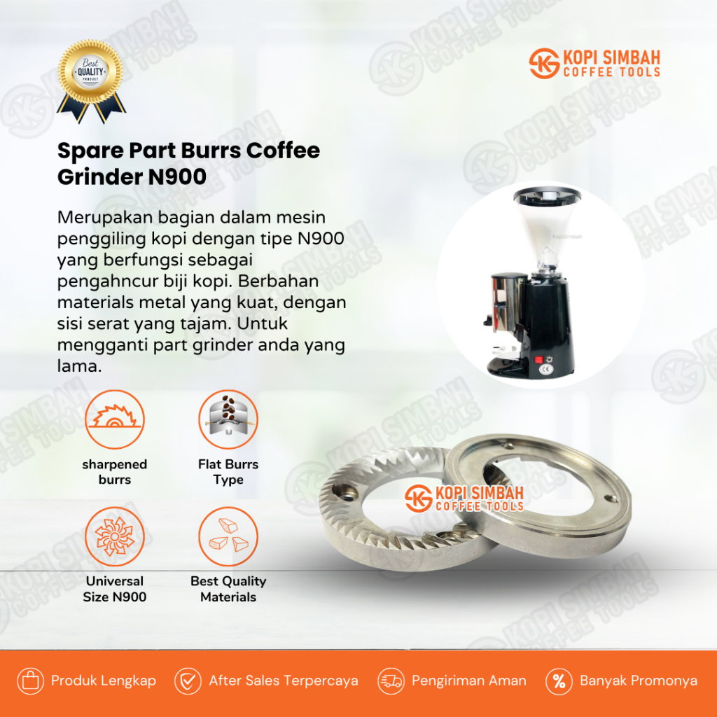 Spare Part Mata Burr Coffee Grinder N900 Stainless Steel Sparepart Flat Bur Mesin Kopi 900N