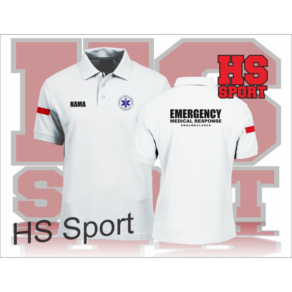 Polo Driver Ambulance - BAJU KERAH EMERGENCY MEDICAL RESPONSE AMBULANCE