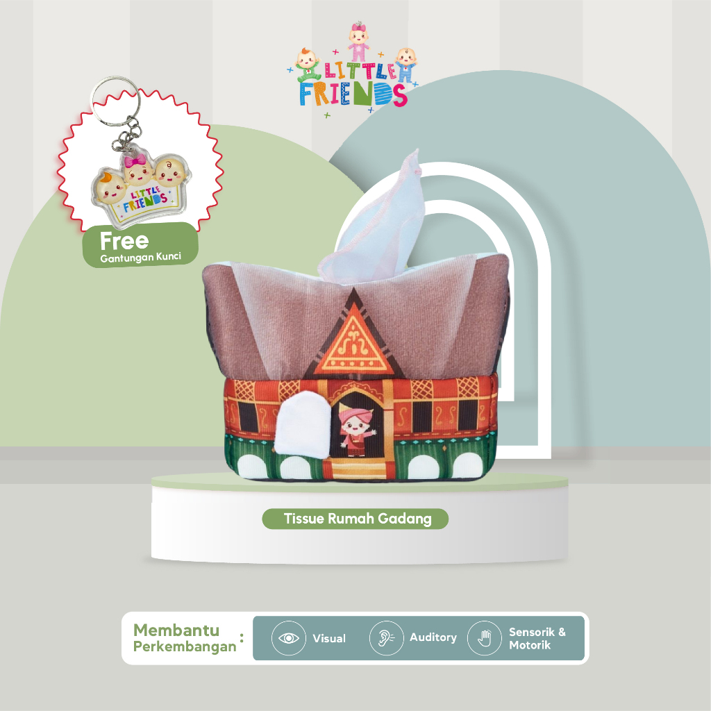 Little Friends Sensory Tissue Box Rumah Gadang