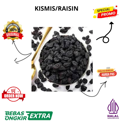 

KJN CALIFORNIA DARK RAISIN (KISMIS HITAM) - 1 KG PREMIUM TERMURAH