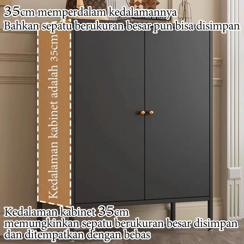 Rak Sepatu Tertutup/Lemari Sepatu Besi/Lemari Sepatu Minimalis/Rak Sepatu Besi Kuat Tebal Co