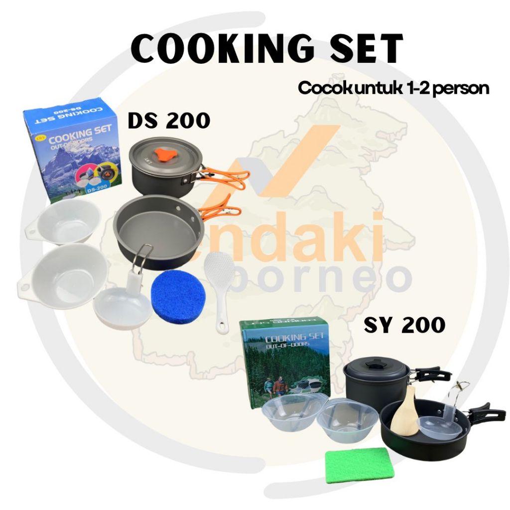 -COOKING SET DS 200 |  TENDAKI | SY 200 | TC 200 | TC 300 |  ALAT MASAK SET | NESTING | NESTING CAMP