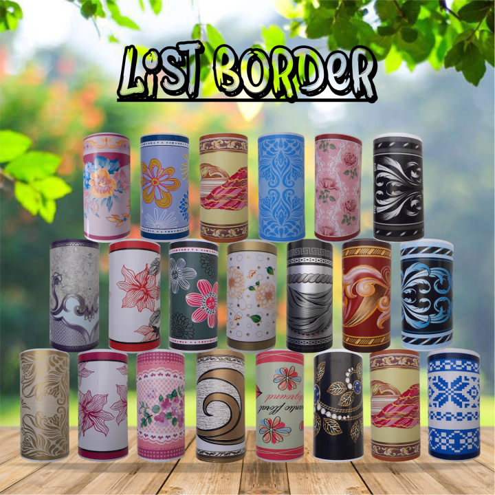 Wallpaper Stiker List Border Premium Tekstur Timbul 10 cm X 10m List Border Dinding Motif Batik HY