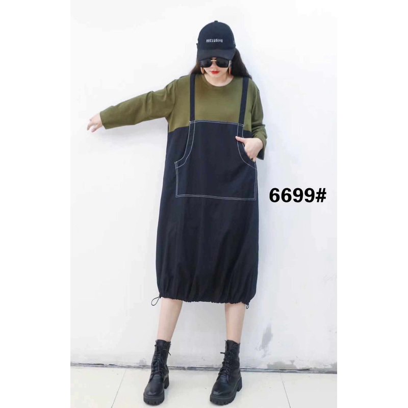 KKUMI KKUMI - Juun Overall Oversized Midi Dress | Midi Dress Model Overall Jumbo Size Model Korea Fa