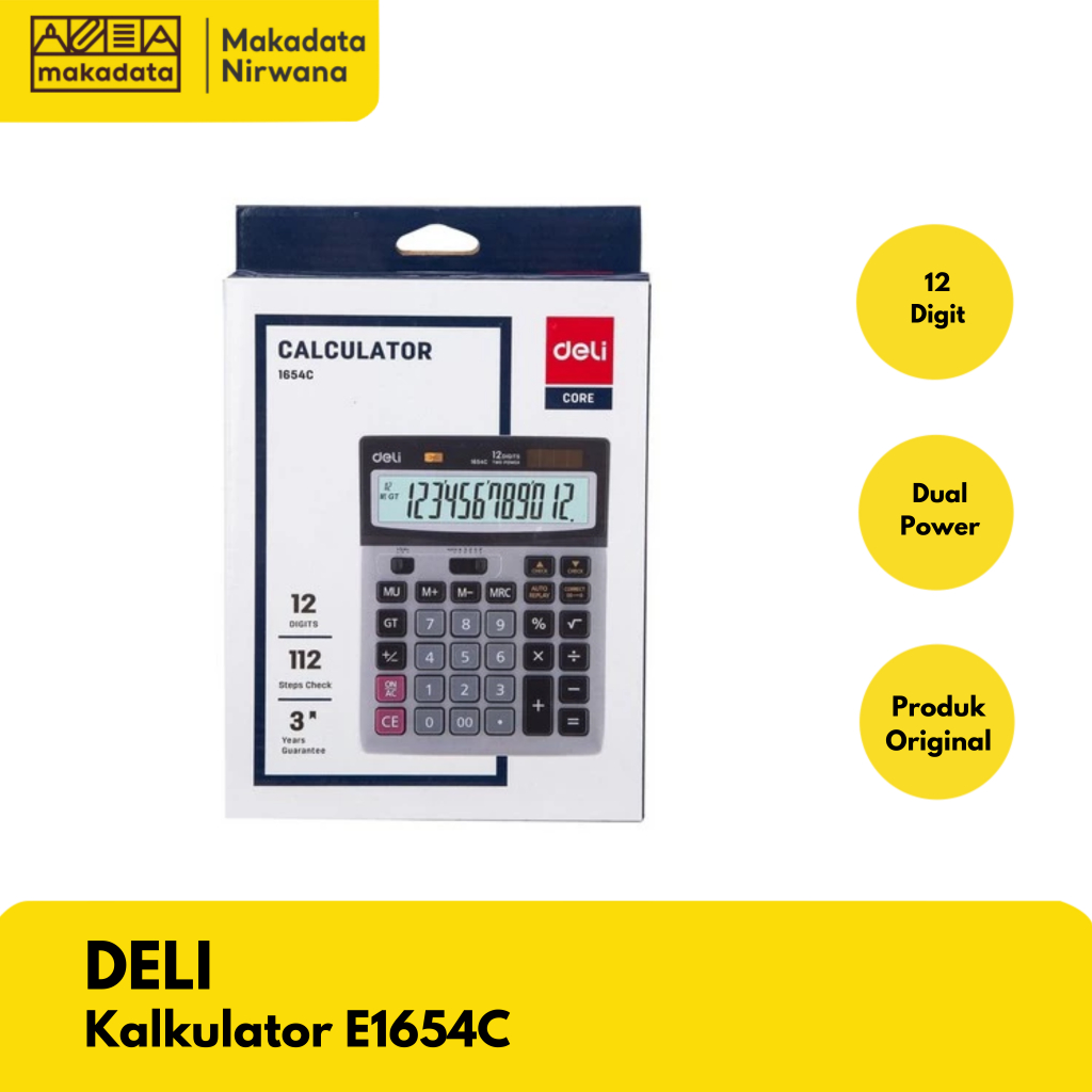 

DELI CALCULATOR/KALKULATOR E1654C (1 PCS)