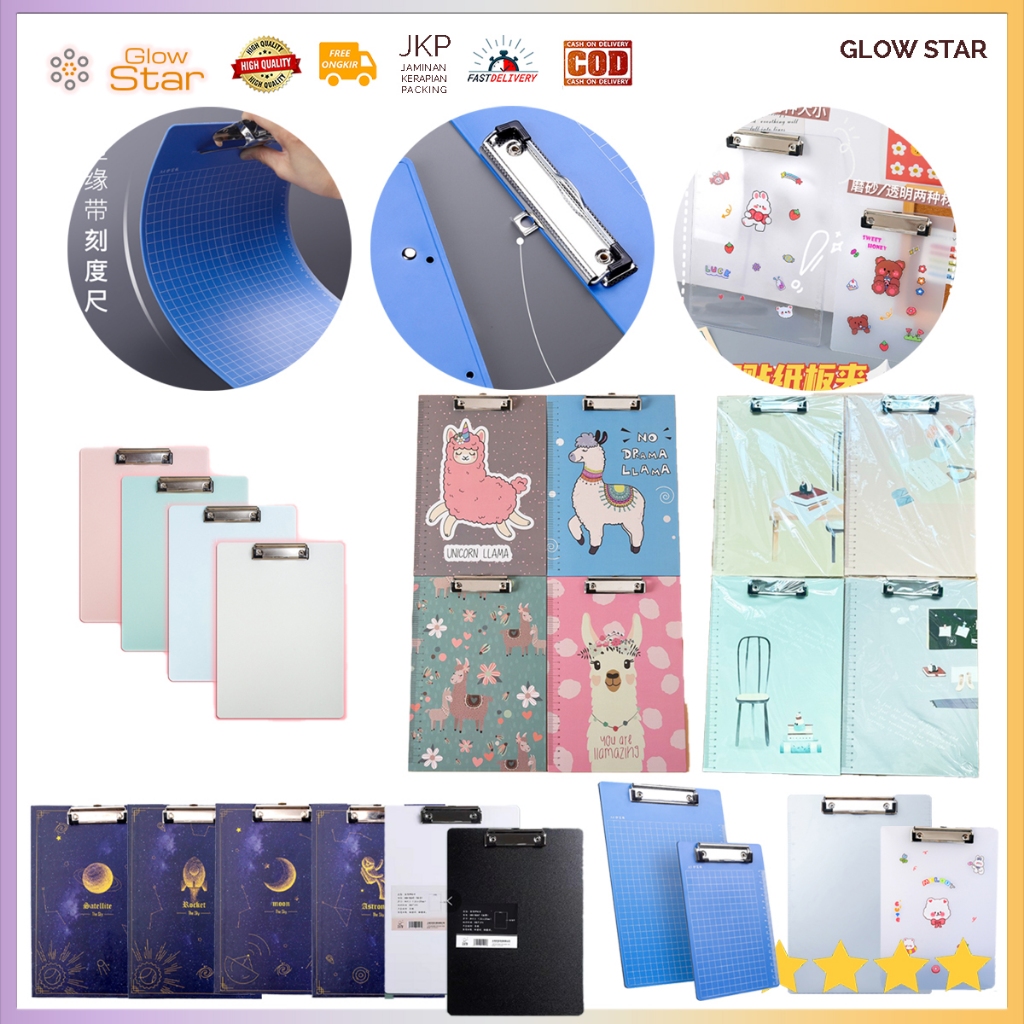 

Papan Alas tulis ujian clipboard papan menulis catatan papan dada jalan hard case clip bawahan kertas tulis biru dengan jepit inspeksi map penyimpanan kertas keras transparan matte blue tulis berdiri klip Space them astronot moon rocket