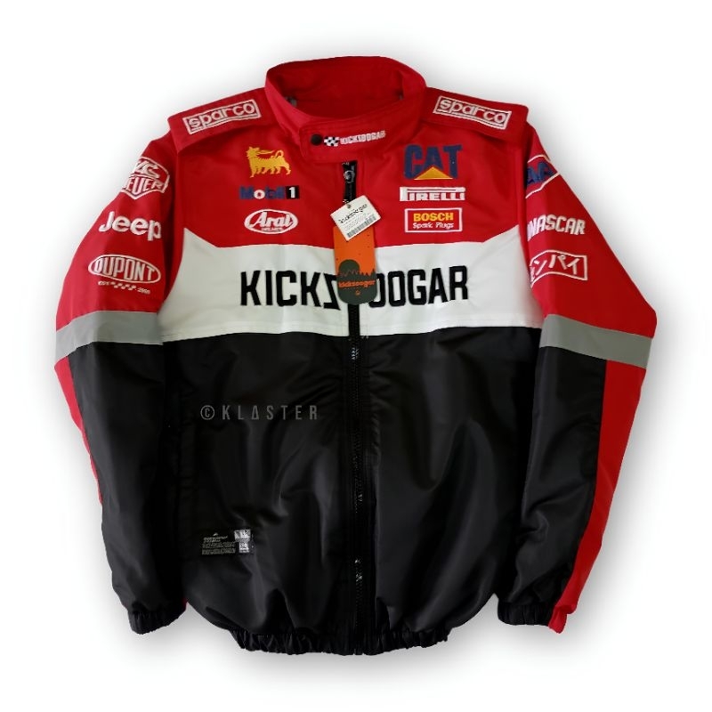 KLASTER - Jaket Racing Pria Premium 100% Original KICKSOOGAR | Jaket Nascar Waterproof Full Patch De