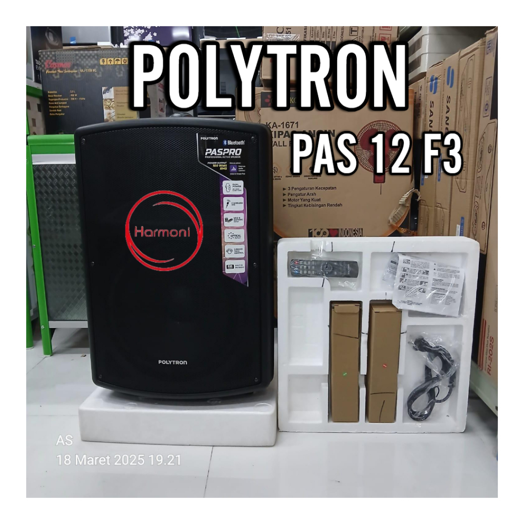 SPEAKER BLUETOOTH POLYTRON PAS 12 F3 MIC 2 SPEAKER TARIK POLYTRON MIC 2 PAS 12F3 SPEAKER KOPER POLYT