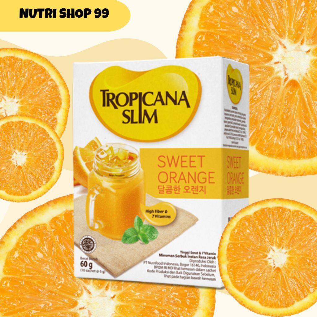 

Tropicana Slim Sweet Orange 10 Sachet x 6 gr Minuman jeruk bebas gula