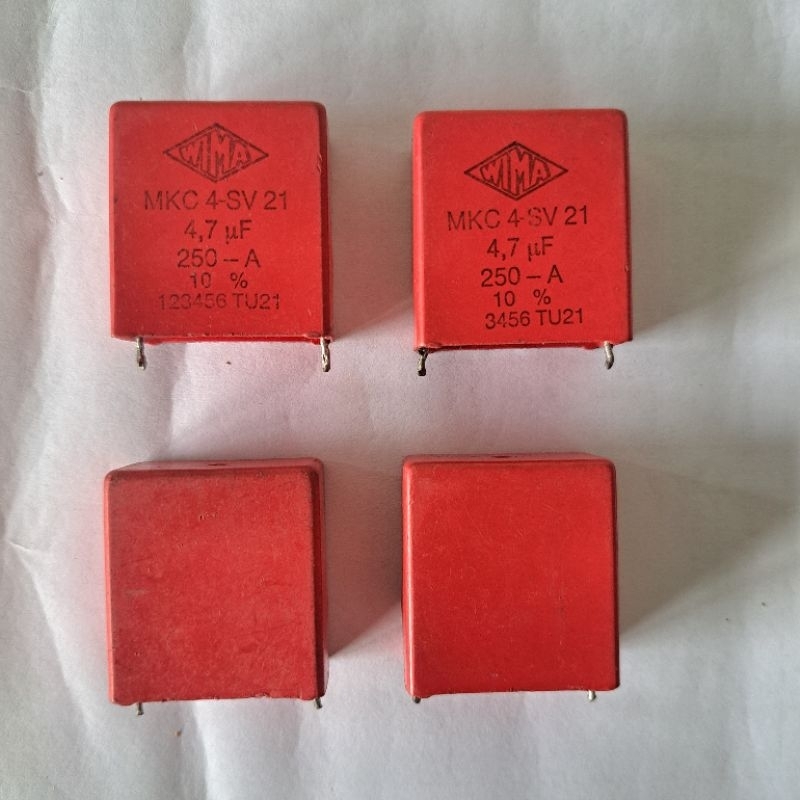 kapasitor wima MKC4 4,7uf 250v DC Din A 10% , cabutan barang bagus