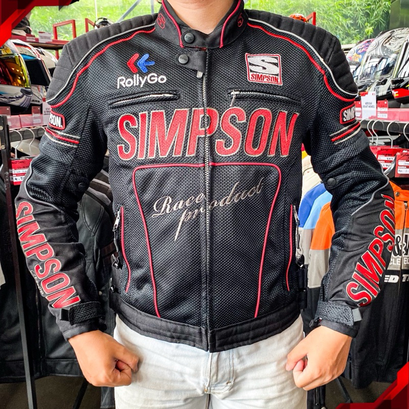 Jacket Second Scnd 2nd SIMPSON Norix Rolly Go Black Red Size M