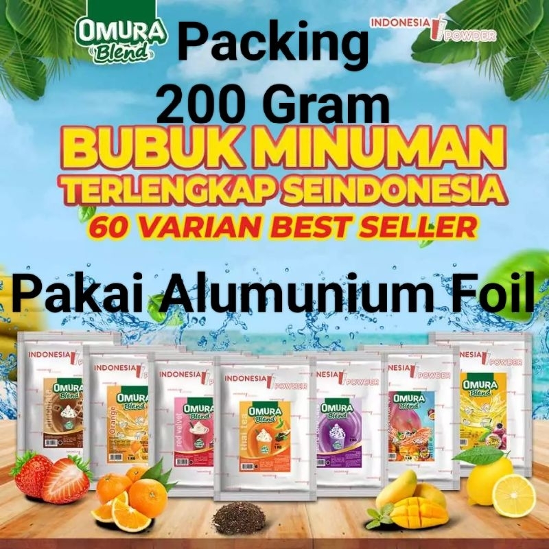 

[Packaging 200g] Bubuk Minuman Omura Blend All Variant Re..Packing Alumunium Foil