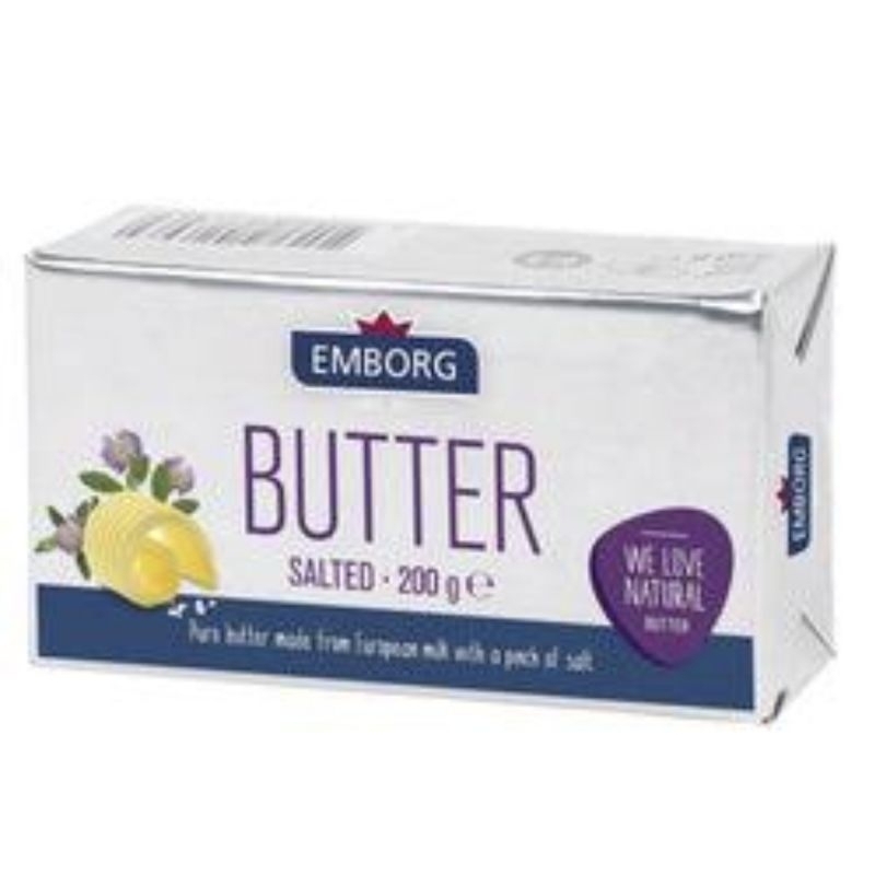 

salted butter. Emborg. EMBORG salted butter 200 gr.butter eropa