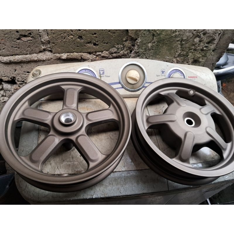 Velg pelek scoopy skupi New ring 12 racing palang original ori standar kelengkapan seperti difoto ko