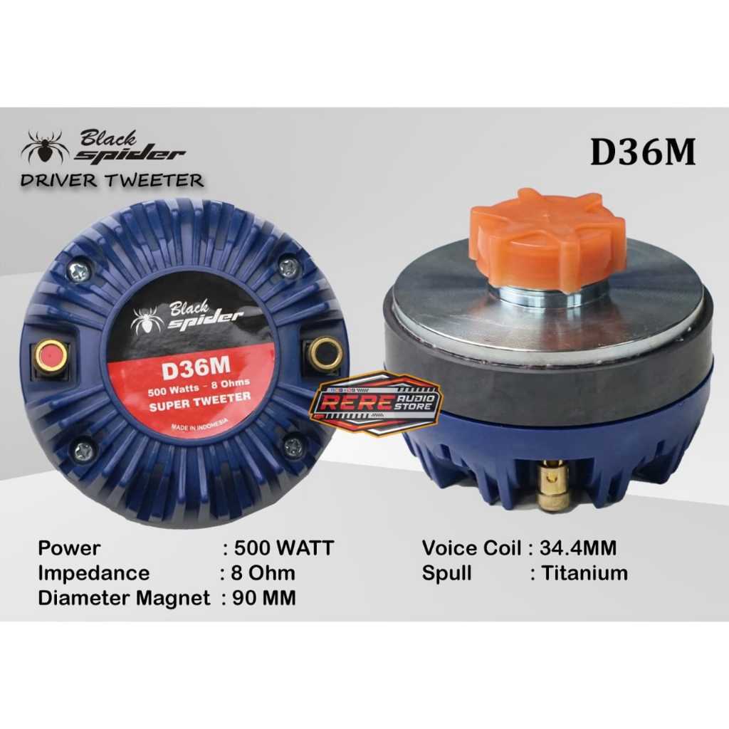 Driver Tweeter BLACK SPIDER D36 M Twiter D36M
