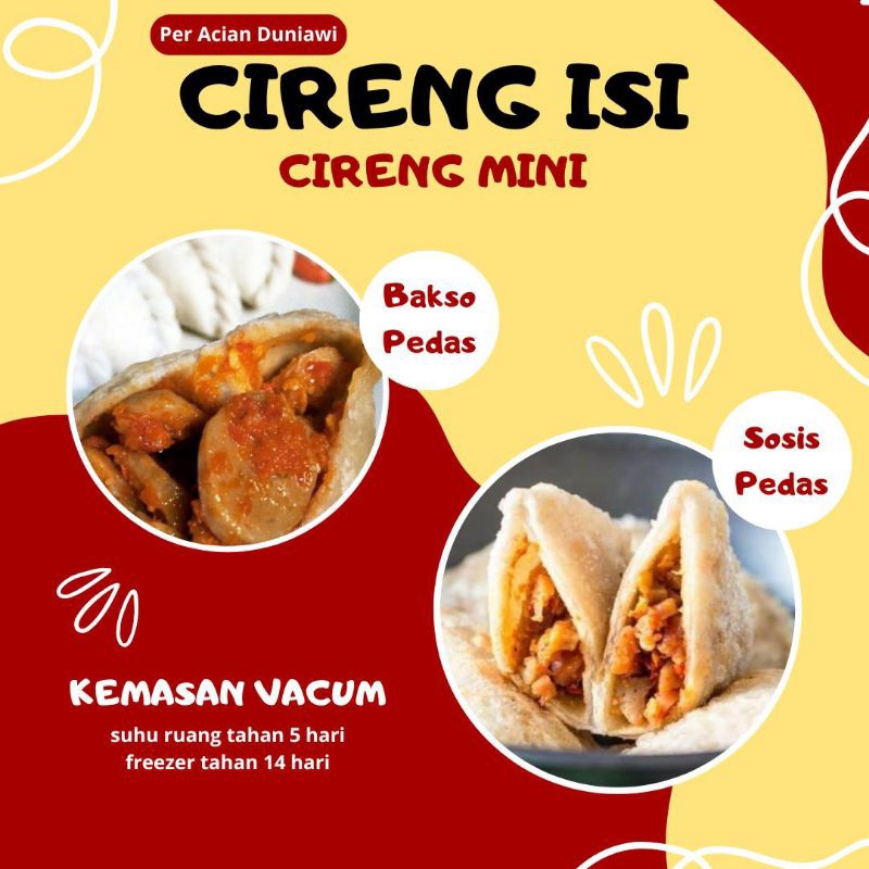 

BEST Cireng Mini Isi Keju/Ayam Pedas/Bakso Pedas/Sosis Pedas