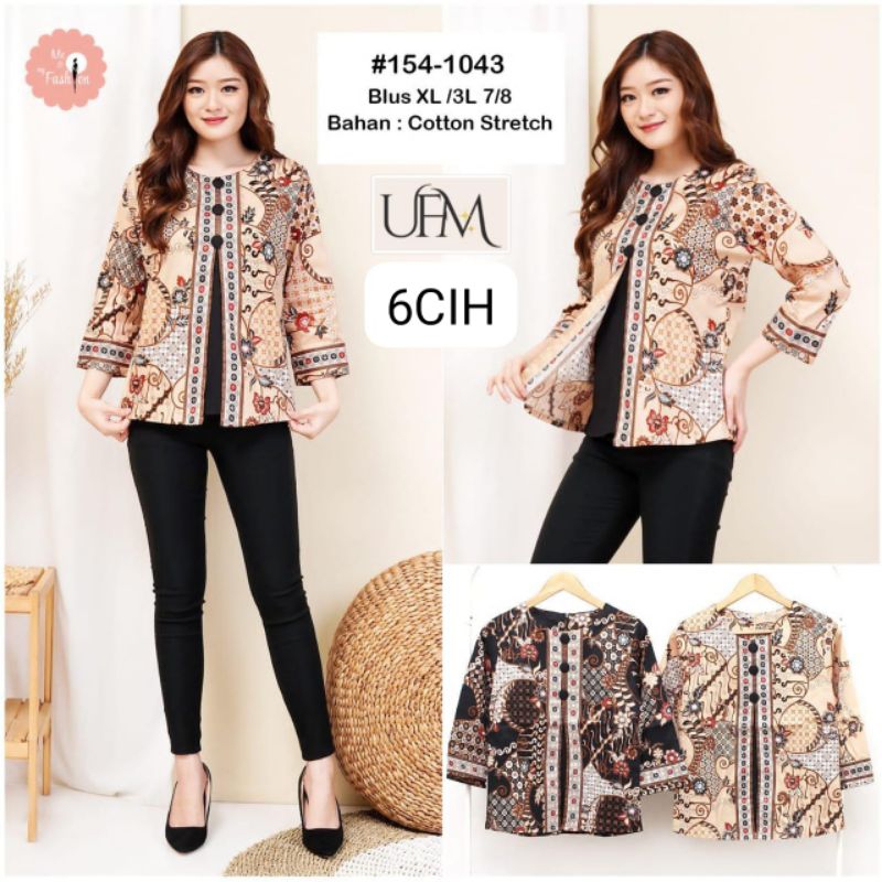 Blouse Batik Wanita | Atasan Batik Kantor | 8 Model