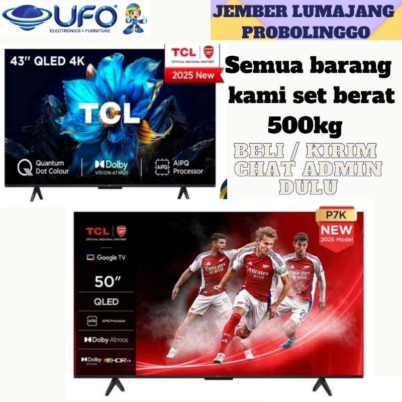 TCL 43P7K & 50P7K QLED TV GOOGLE TV 43 & 50 INCH