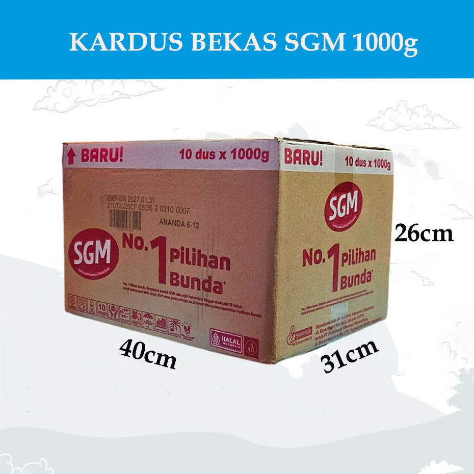 Kardus Bekas Tebal Susu SGM 1000gram